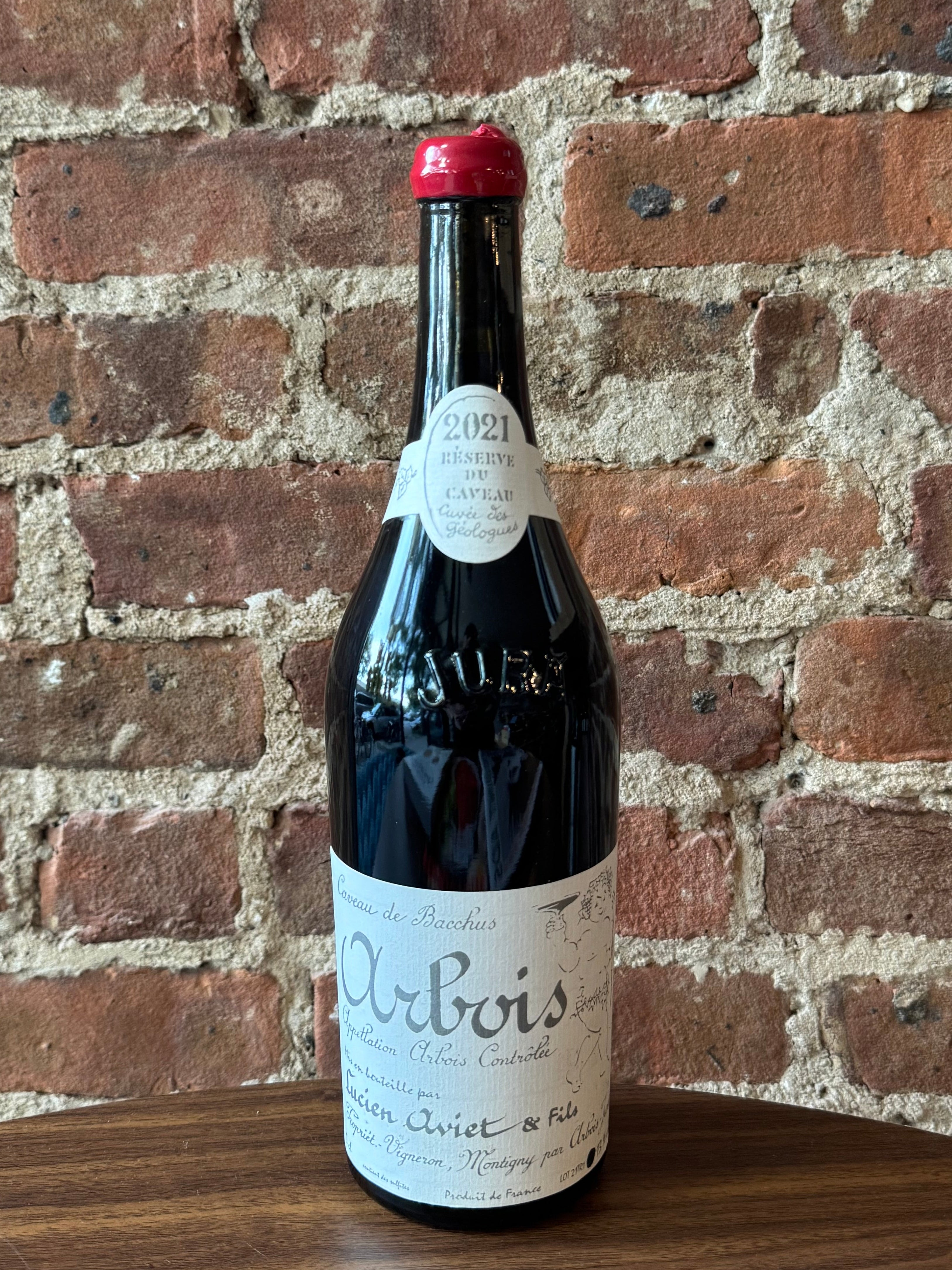 Lucien Aviet & Fils Arbois Rouge Le Caveau de Bacchus Trousseau dit PPT Cuvée des Geologues' 2021