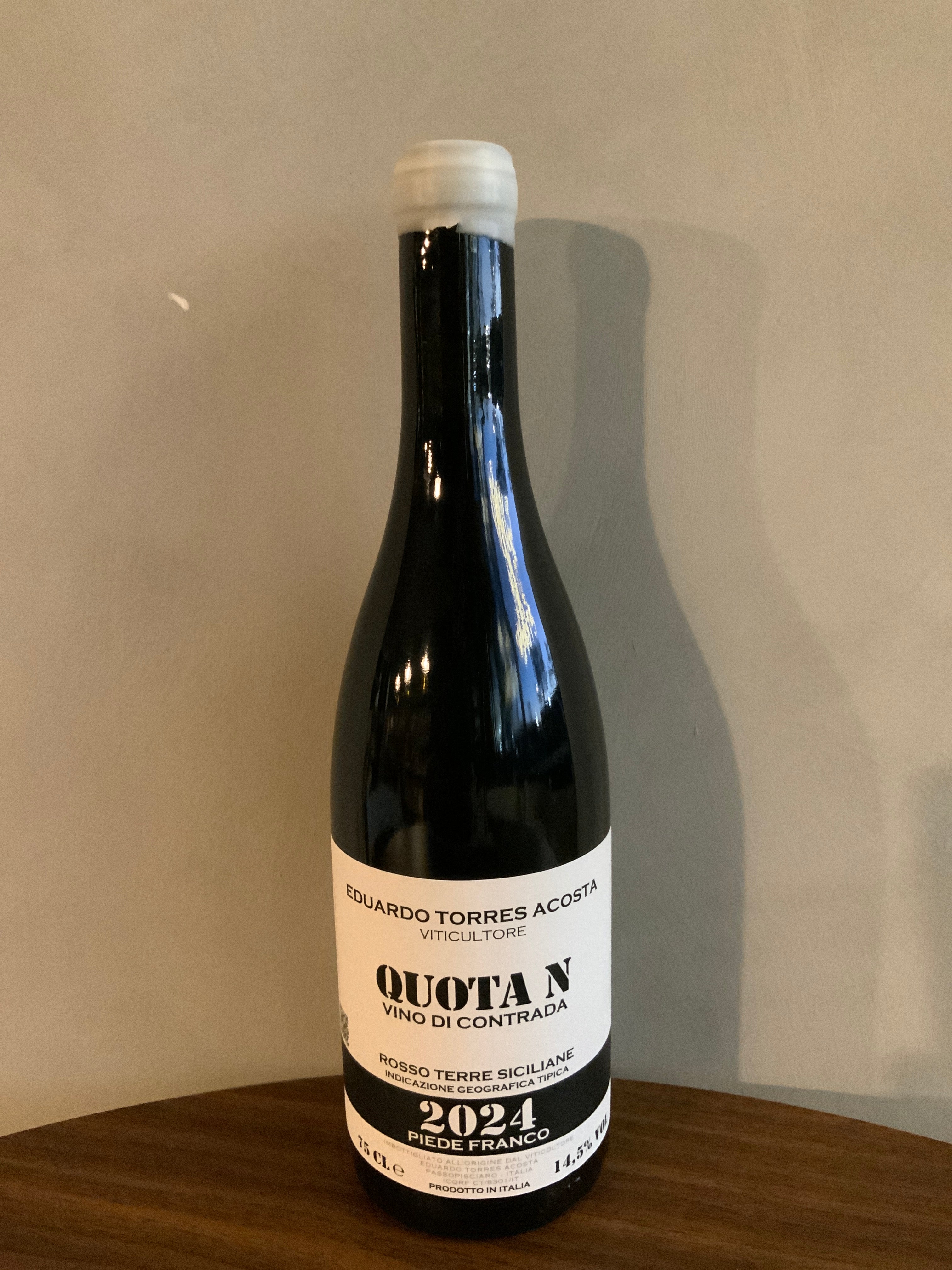 Eduardo Torres Acosta IGT Terre Siciliane “Quota N'“ Rosso 2024